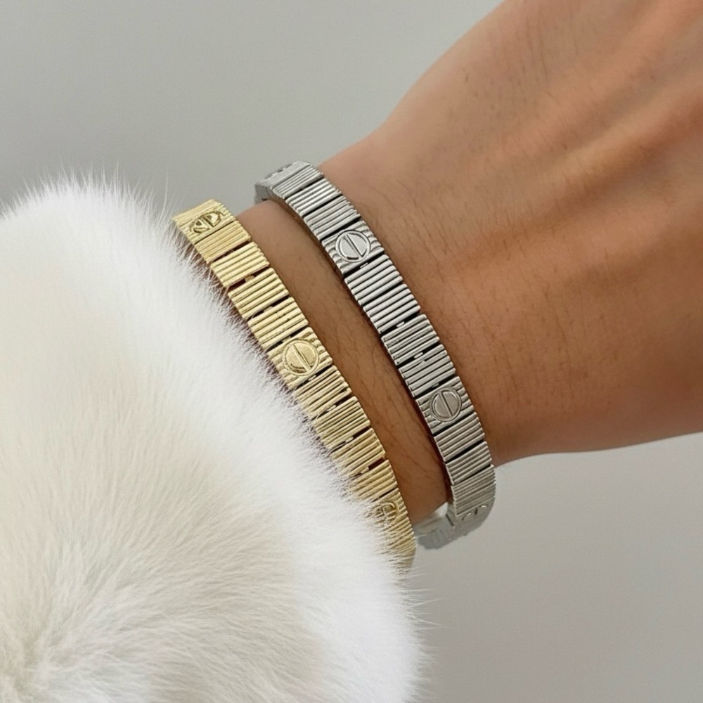 Love Series Inspired Bracelet | 14k Gold Tone | Luxury Style | Luxury Jewelry - Picture 7 of 11